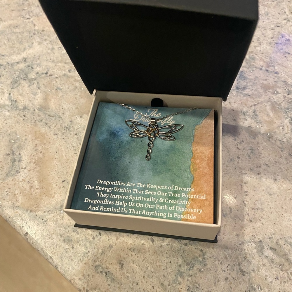 Silver Dragonfly Necklace